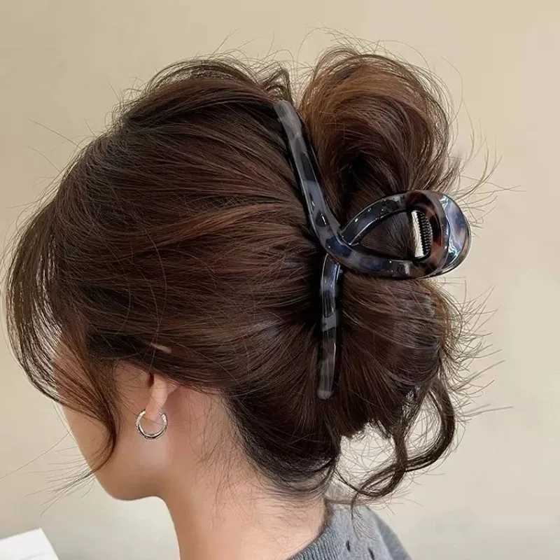 Retro Leopard Print High-Grade Large Clip Hair Accessories For Women H260328