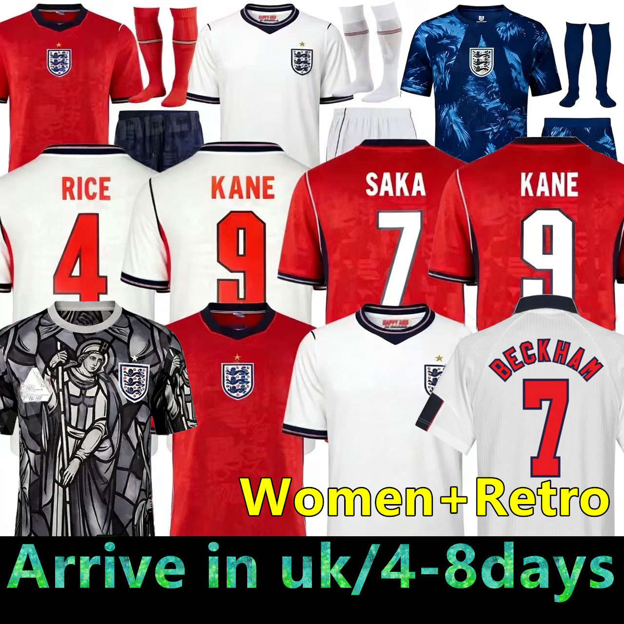 england kit 26 27 jersey World Cup 2026 Soccer Jerseys retro football tops shirt BELLINGHAM kits BECKHAM KANE SAKA RICE FODEN National Team Kids maillot de foot shorts