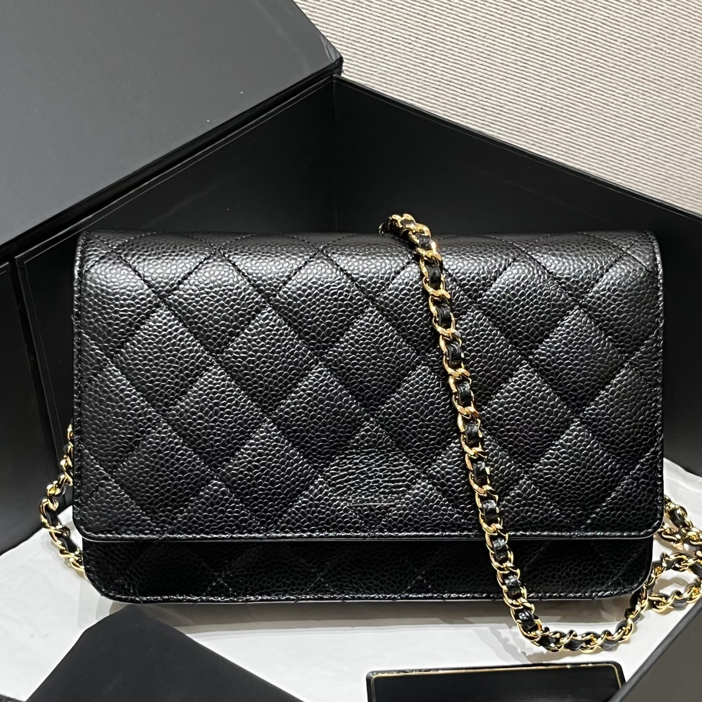 Designer bag shoulder bag Luxury bag chain handbag high quality diagonal cross bag woc 19 caviar sheepskin style women's bag with box wallet