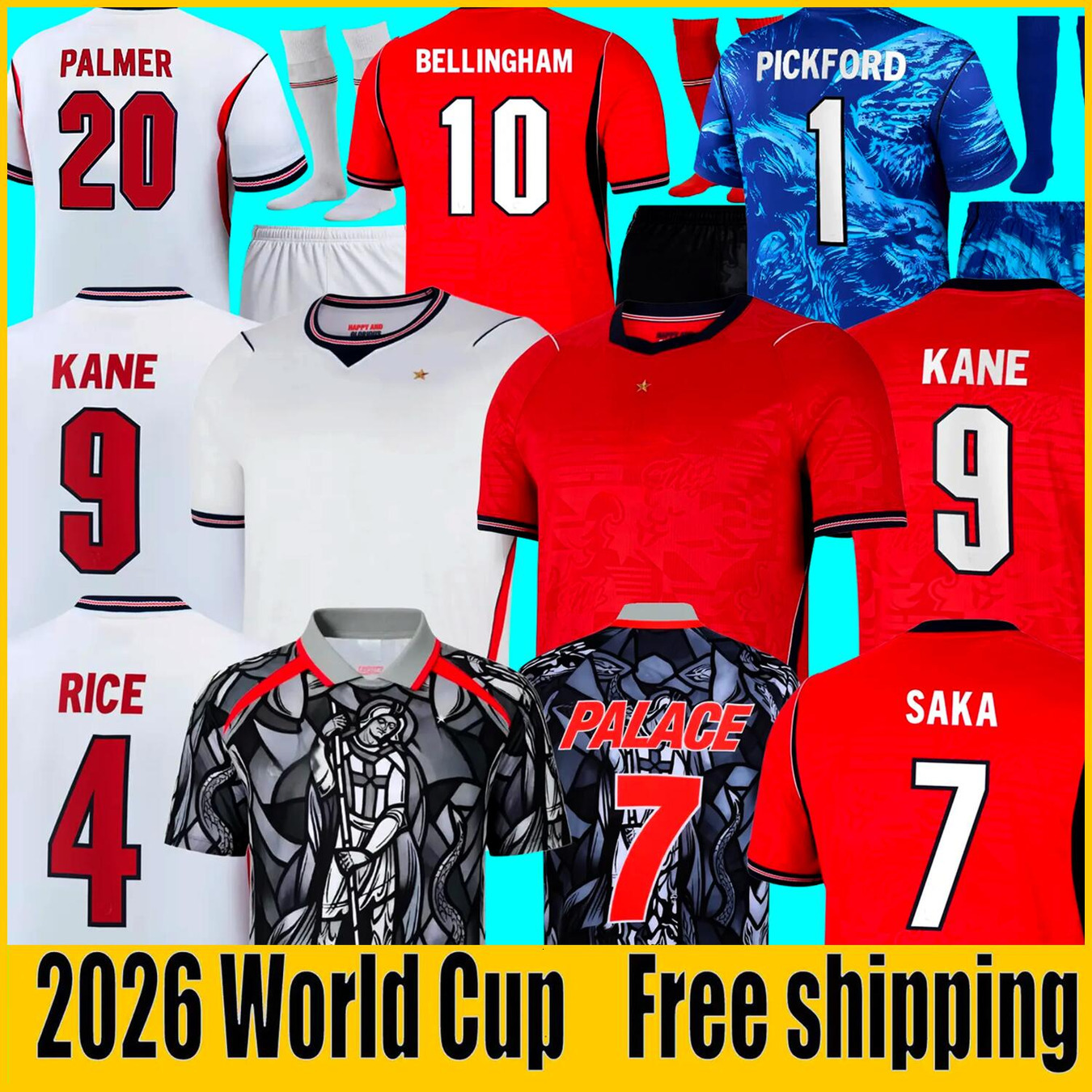 england Kit 26 27 England World Cup 2026 Football Shirt Kit 26 27 KANE 10 BELLINGHAM 10 SAKA 7 RICE 41 FODEN 11 PALMER 24 Women Girls Kids Free Shipping UK 77