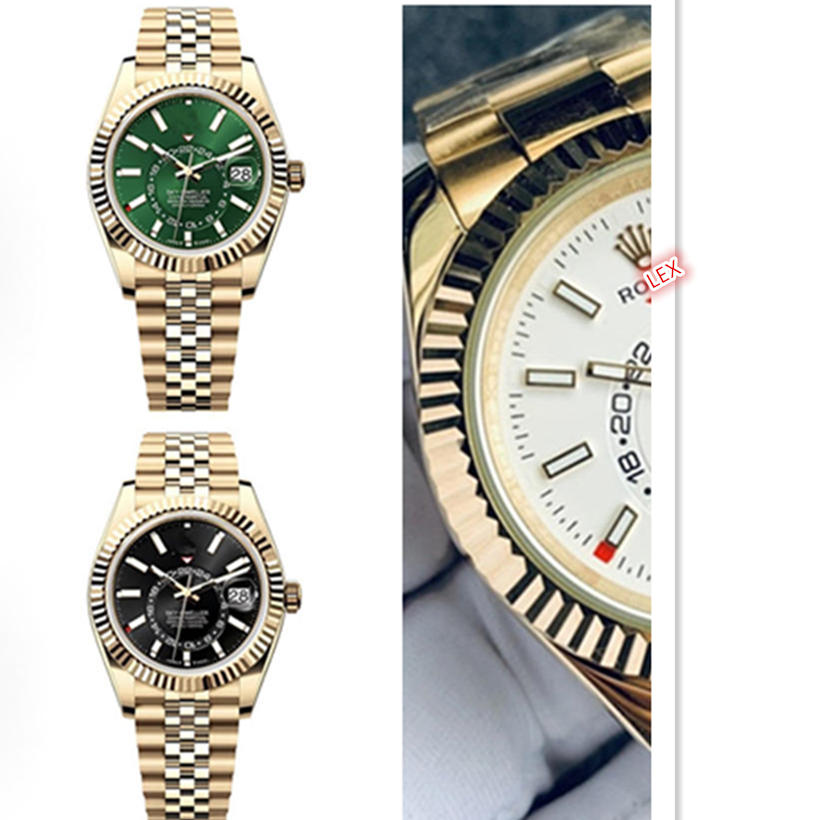 GJZ LGO 2026Top Men's watch skydweller dial automatic Mechanical watches 41MM Single calendar Luxury reloj Waterproof Luminous Sapphire 904L Steel Belt Clock GIfts