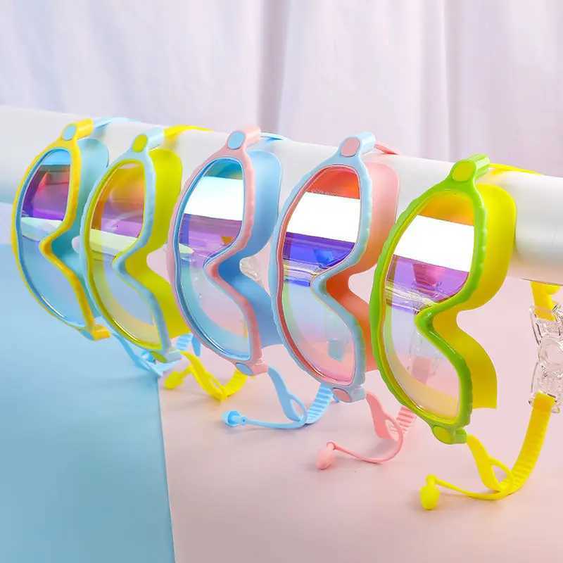 Kids Swimming Goggles for Boys Girls 3-15 Years - Big Frame HD View Anti-Fog No-Leak Comfortable Silicone Swim Goggles Z260328