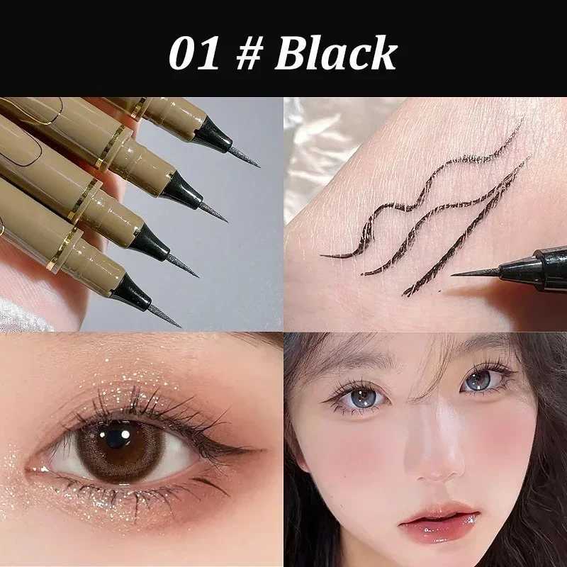 Ultra Thin Black Brown Lower Eyelash Eyeliner Pen Waterproof Lasting Smooth Lying Silkworm Eyes Liner Pencils Eye Makeup Tools H260328