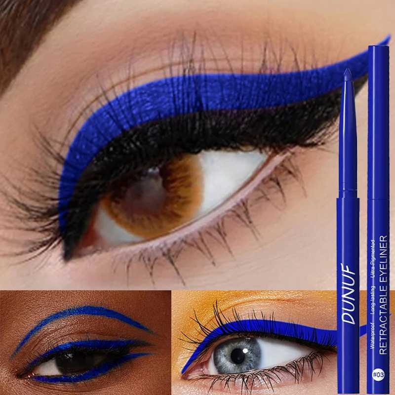 Waterproof Matte Blue Eyeliner Gel Pencil Ultra-fine Smooth Quick Dry Non-Smudge Easy Wear Black Brown White Eyeliner Pen Makeup H260328
