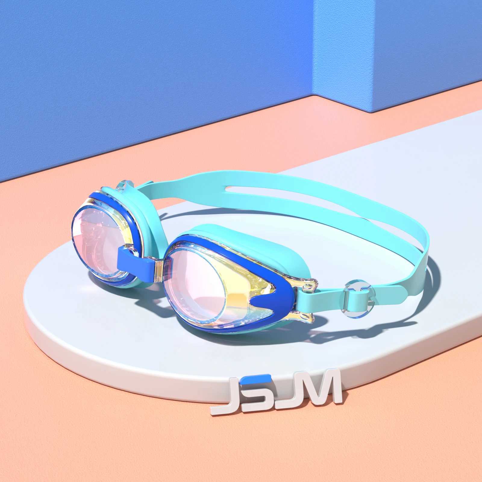 JSJM New Children Swimming Goggles Anti-Fog Anti-UV Swimming Goggles Silicone Adjustable Professional Swimming Goggles Unisex Z260328