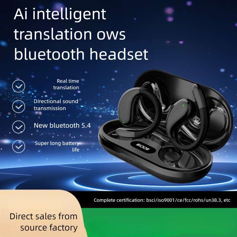 Famous Brand Cross Border Bluetooth New Ear Hook Style Non In Wireless Sports Custom AI Smart Translation Earphones CKS
