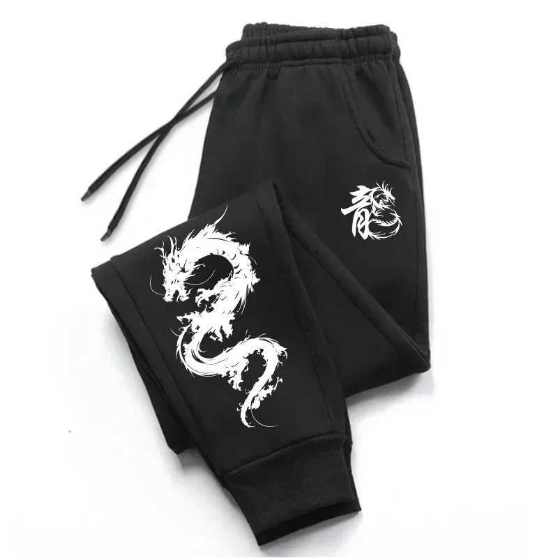 Mens Casual Sport Jogger Pants Home Outdoor Comfortable Soft Trousers Super Cool Chinese Dragon Printed Sweatpants M260328