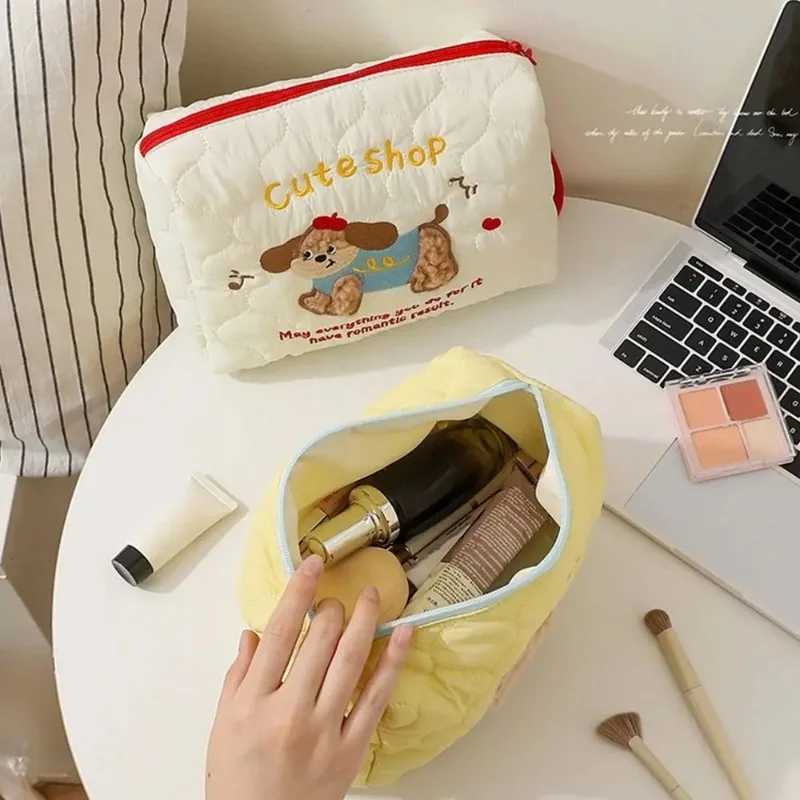 NEW Large Capacity Makeup Bag Portable Cute Cartoon Dog Storage Bag Multi-functional Cosmetic Bag Travel Storage Pouch for Women D260328