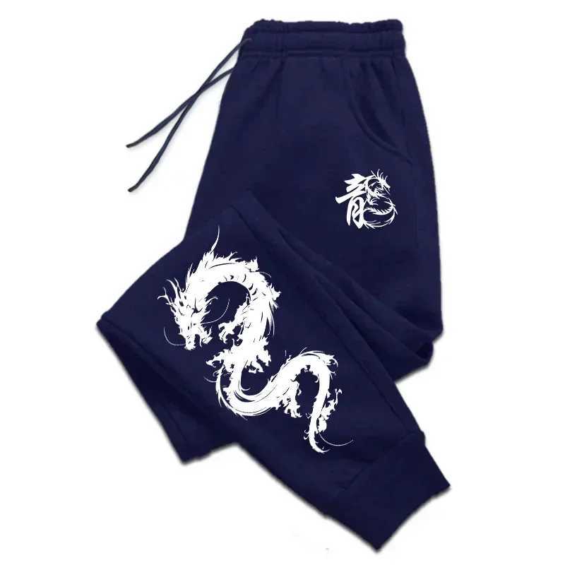 Mens Casual Sport Jogger Pants Home Outdoor Comfortable Soft Trousers Super Cool Chinese Dragon Printed Sweatpants M260328