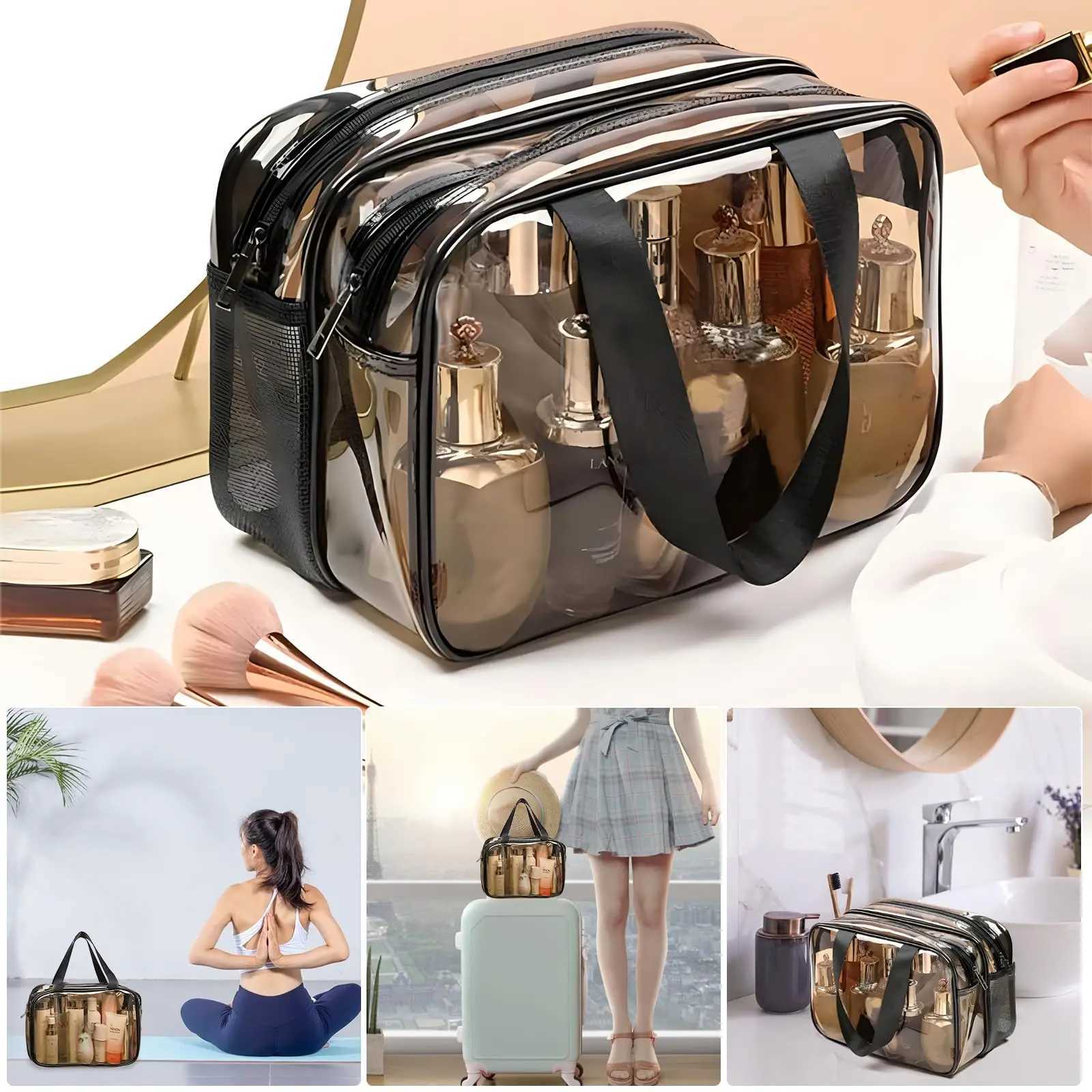 Women Portable Travel Wash Bag Female Transparent Waterproof Makeup Storage Pouch Large Capacity Cosmetic Organizer Beauty Case D260328