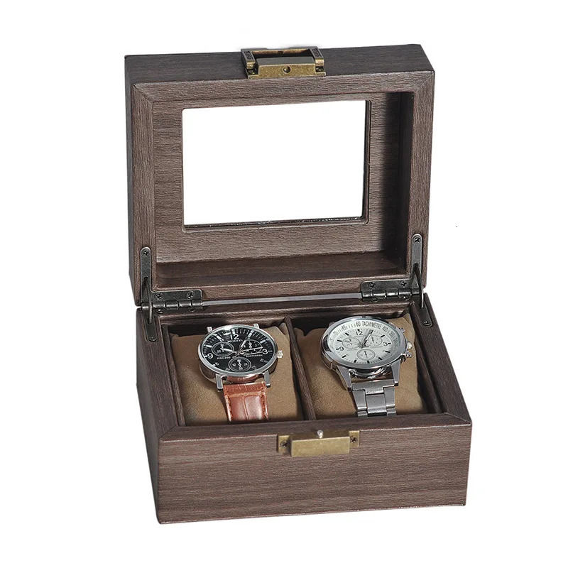 Wooden 2/3/6/10/12 Grids Watch Box Watch Organizers Wood Holder Boxes for Men Women Watches Jewelry Display 260327