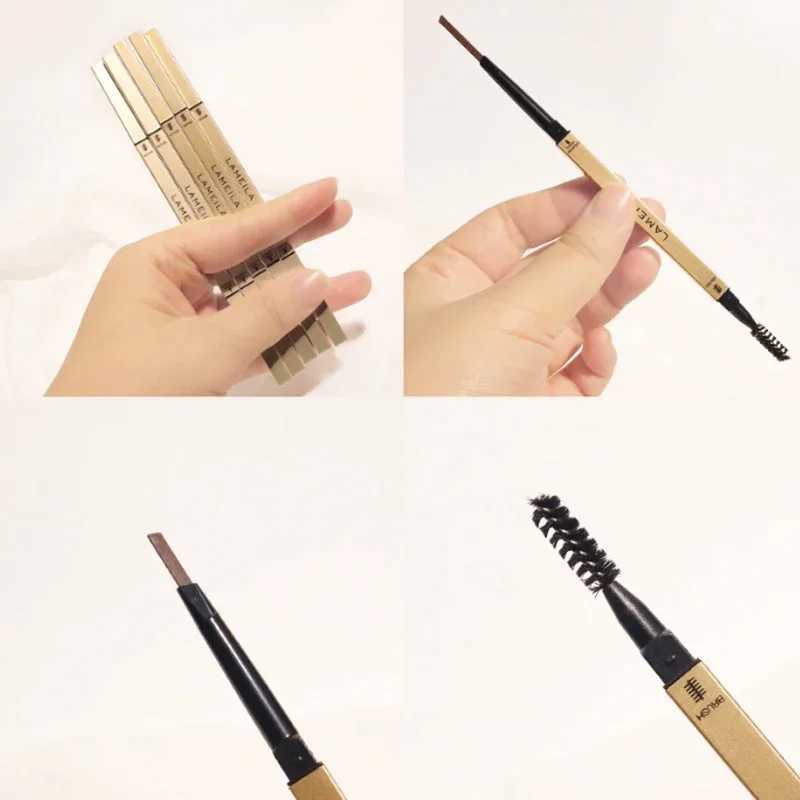 5 Color Waterproof Matte Eyebrow Pen Makeup Double Head Long Lasting Brown Non-Smudged Eye Brow Pencil Tint with Brush Cosmetics H260328