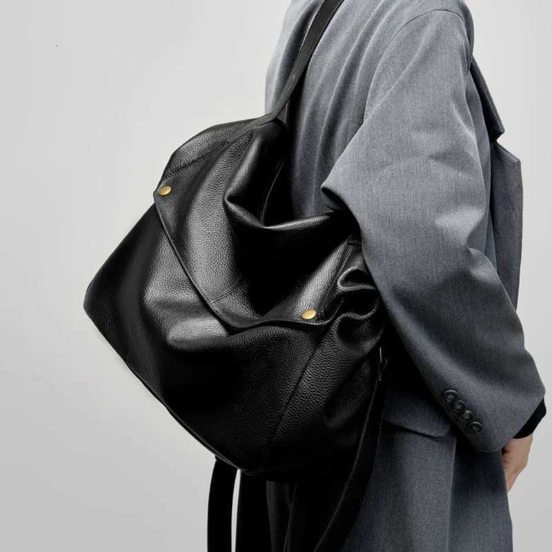 Hifashion Women Genuine Leather Large Capacity Shoulder Bags 2026 Soft Hobo Casual Daily Work Ladies Handbags Tote Female Purses C260327