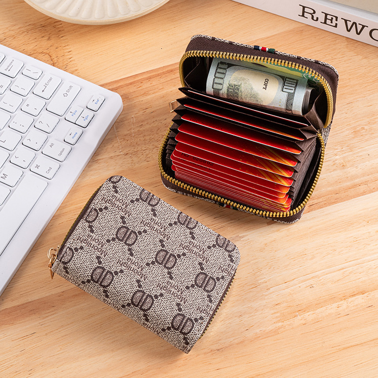 Anti-Demagnetization Multi-Card Slot Ultra-Thin ID Holder Anti-Theft Case Women's Large Capacity Driver's License Compact Card Wallet daily 