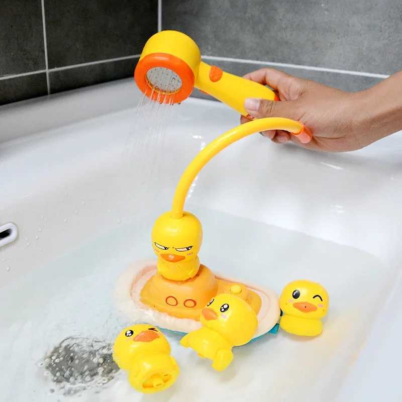 New Bath Toys Baby Water Game Pirate Ship Duck Model Faucet Shower Electric Spray for Kids Swimming Bathroom Baby Toys Gifts Z260328