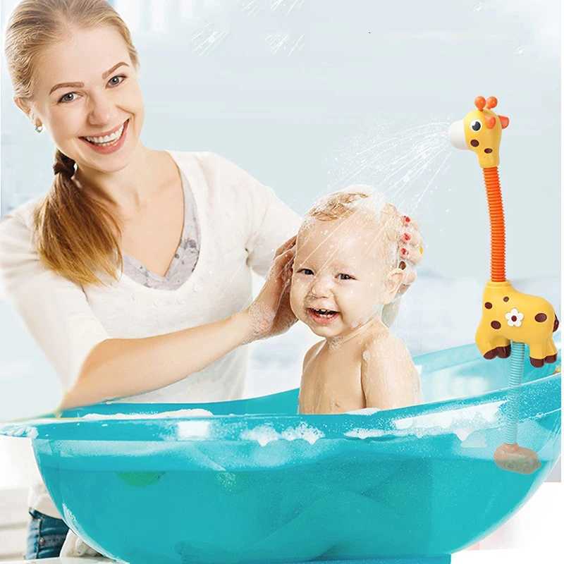 Giraffe Electric Spray Water Squirt Sprinkler Baby Bath Toys Bathtub Shower Pool Bathroom Toy for Infants Babies Toddlers Gifts Z260328