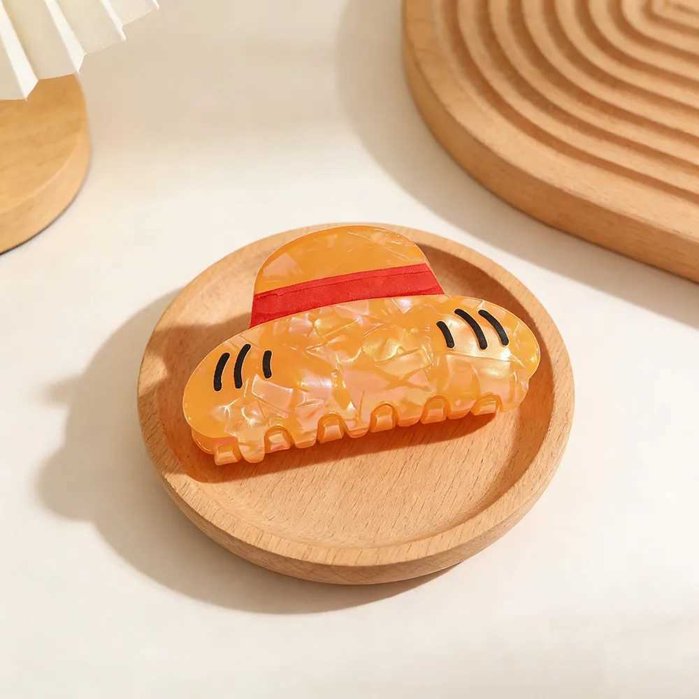 1PC Cute orange straw hat hair claw multi-functional hair accessory hair claw H260328