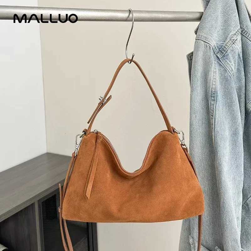 Womens Suede Cow Leather Shoulder Bags Crossbody Bag Big Boston Tote Soft Matte Suede Cow Leather Womens Handbag Shoulder Bag C260327