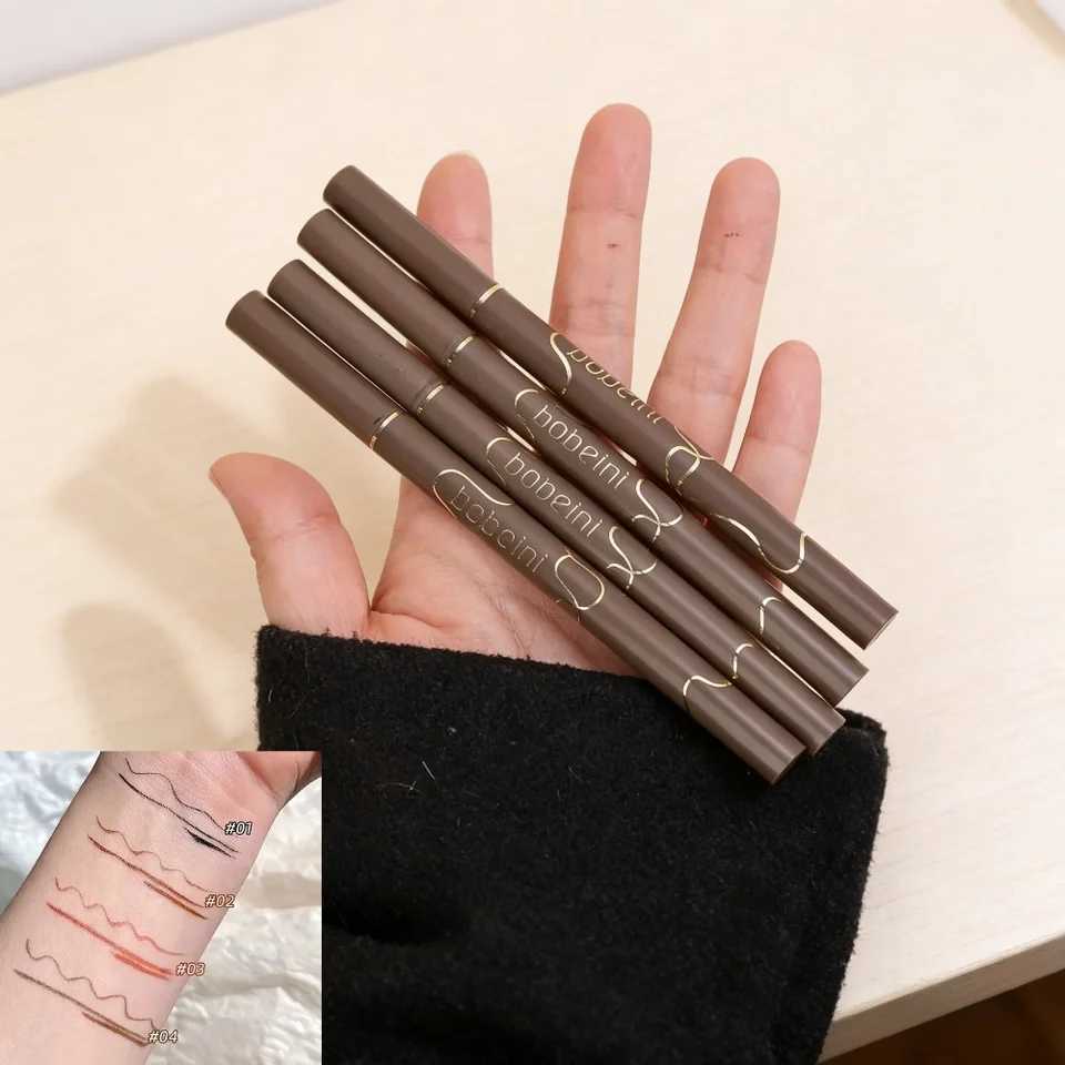 Waterproof liquid eyeliner 4 colors ultra fine tip long lasting Korean makeup easy for beginners black brown cold tea brown H260328