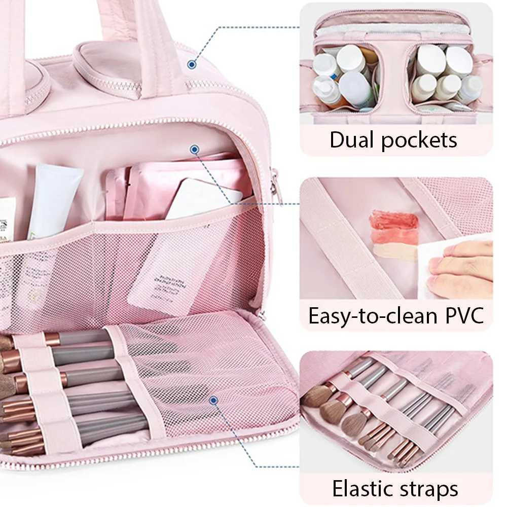 Large Capacity Cosmetic Bag Female Travel Wash Handbag Bathroom Partition Shower Makeup Pouch Waterproof Toiletries Organizer D260328