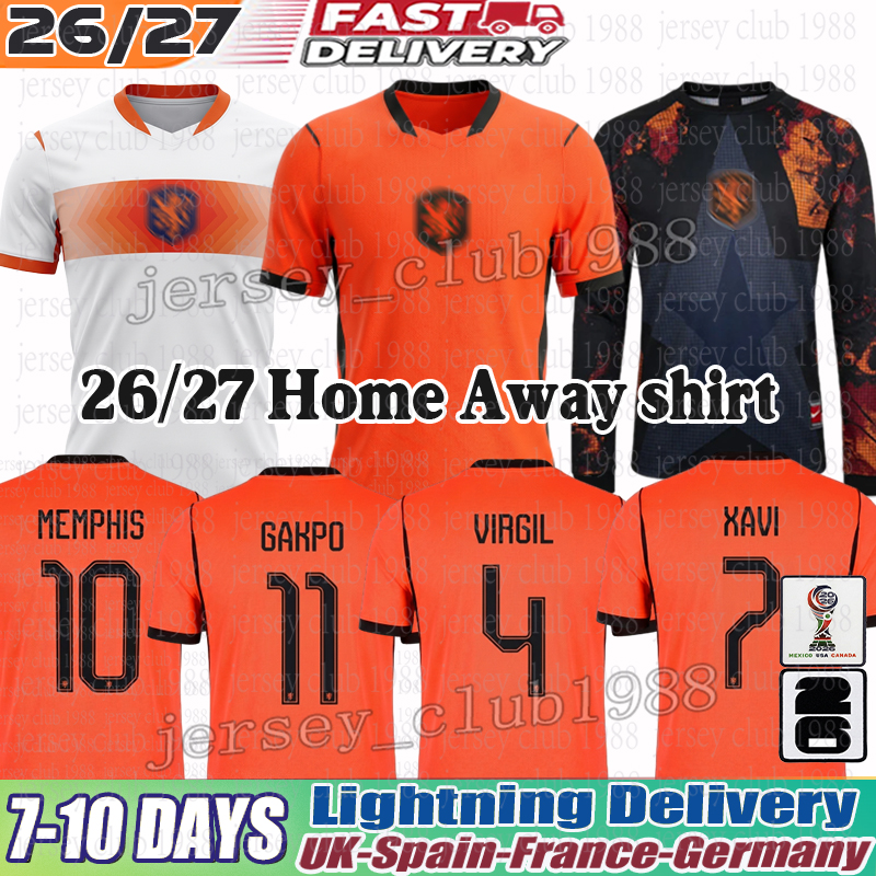 Netherlands jersey 2026 GAKPO XAVI F.DE JONG FRIMPONG GRAVENBERCH REIJNDERS MEMPHIS J. Timber Soccer Jerseys VAN DE VEN de Ligt Football Shirt Kid Kit