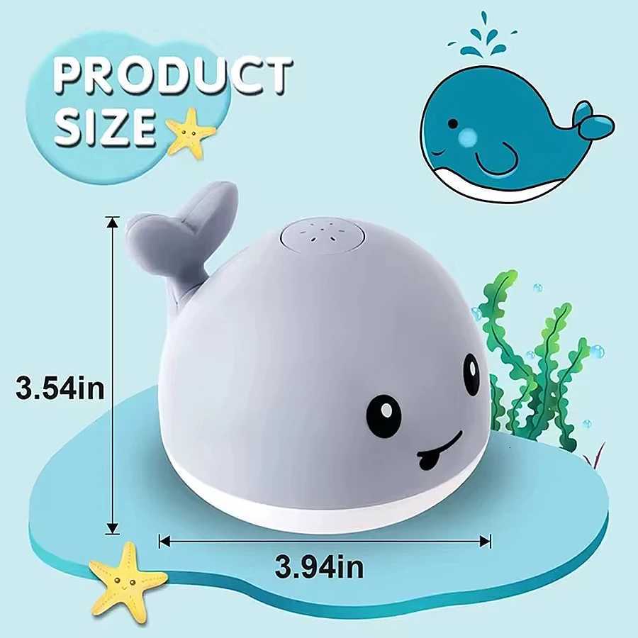 Baby Bath Toys Toddler Bath Toys for Kids Ages 1-3 Light Up Whale Bath Toy Sprinkler Pool Water Table Infant Baby Toys 6-12-1 Z260328