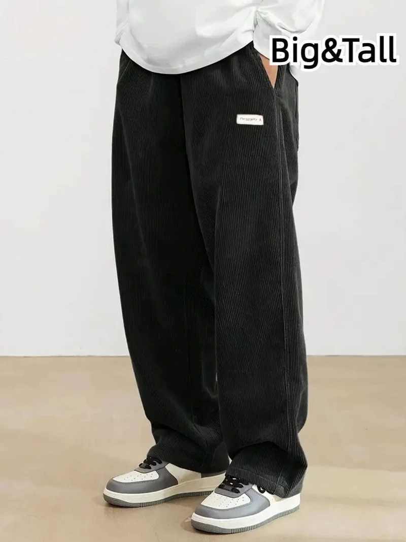 Autumn and Winter Large Size Mens Corduroy Casual Trousers Outdoor Sports Casual Trousers Versatile Straight-Leg Trousers with Thick Fabric M260328