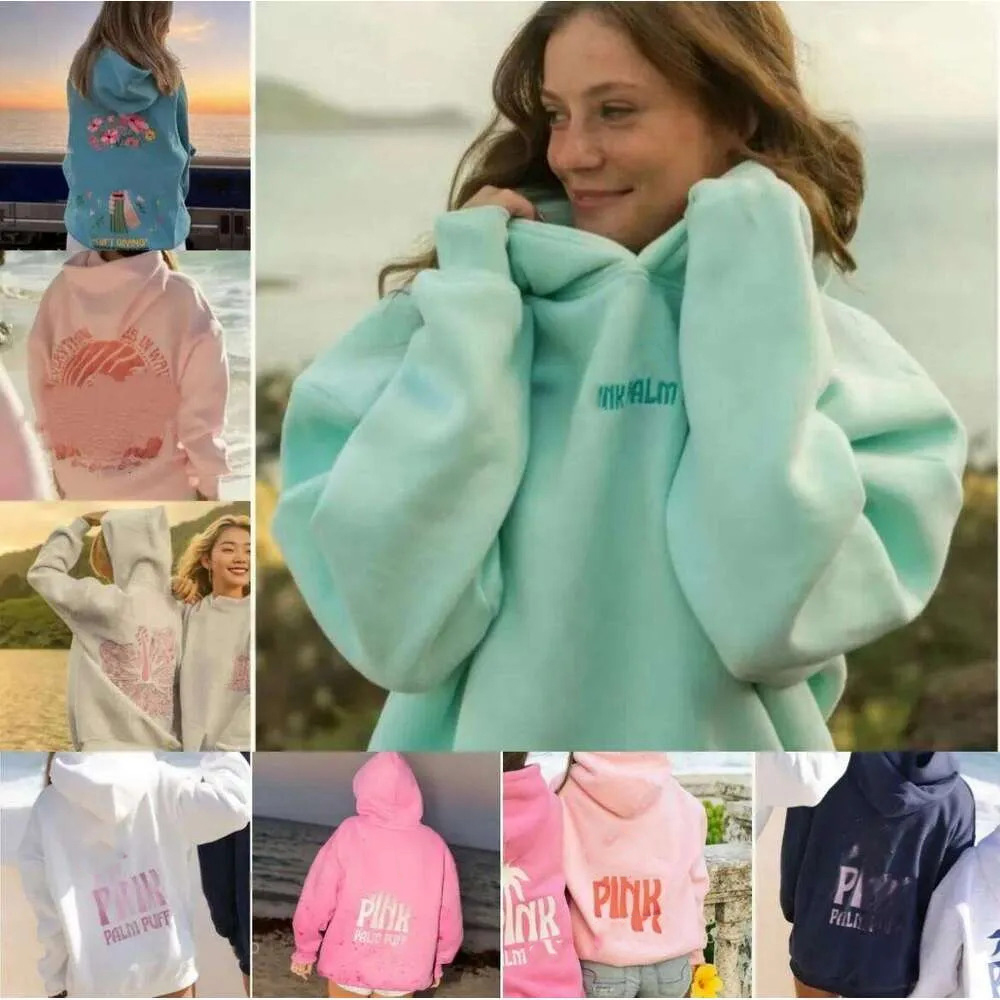 Pink Palm Hoodies Designer Womens Pink Hoodie For Woman Embroidered Hooded Hoody Sweatshirt Streetwear Hoodies Hooded Jumper Dandy Hoodie E9c