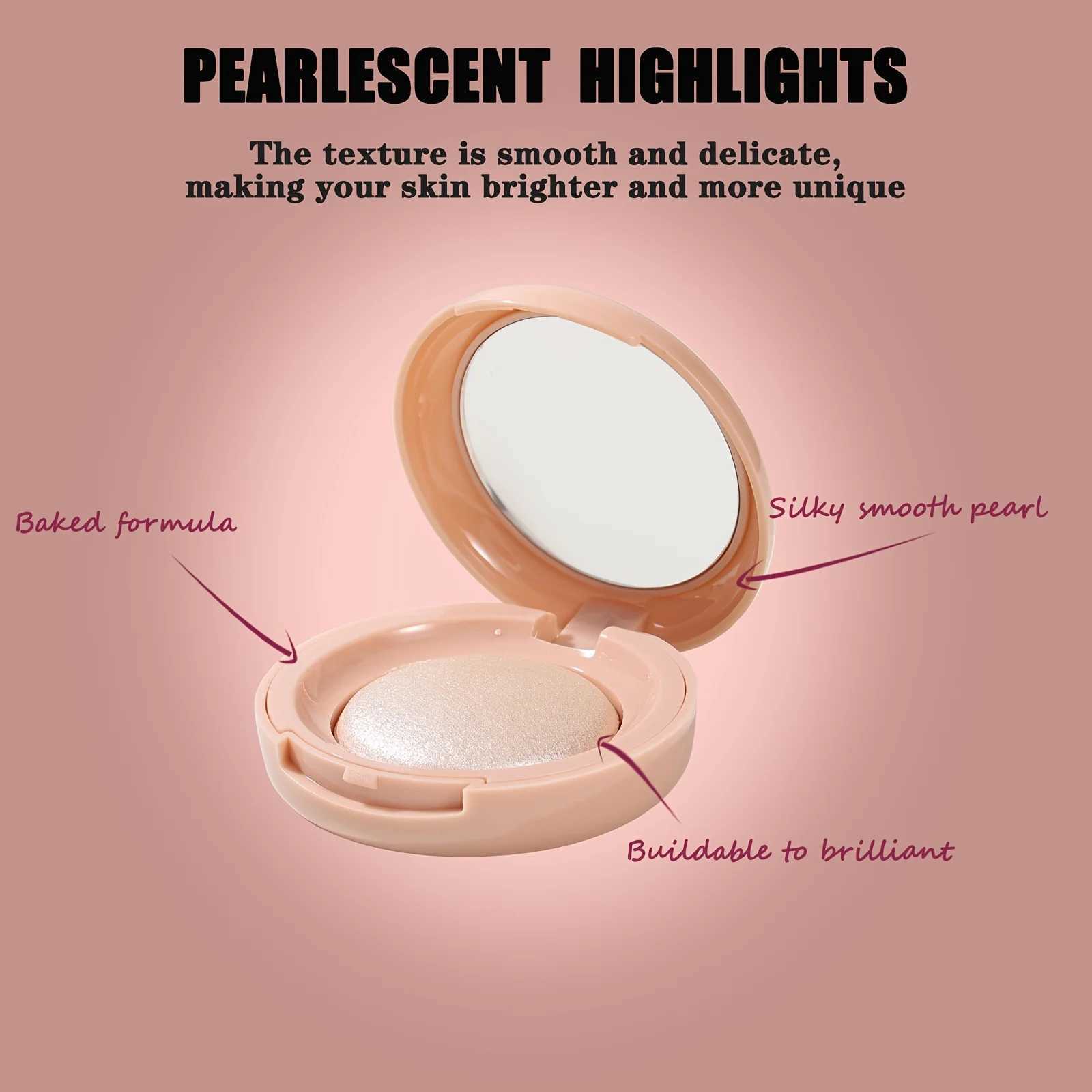 Face Highlighter Palette High Glossy Face Illuminator Palette Natural Glow Finish Pearl Shimmer Smooth Baked Powder H260328