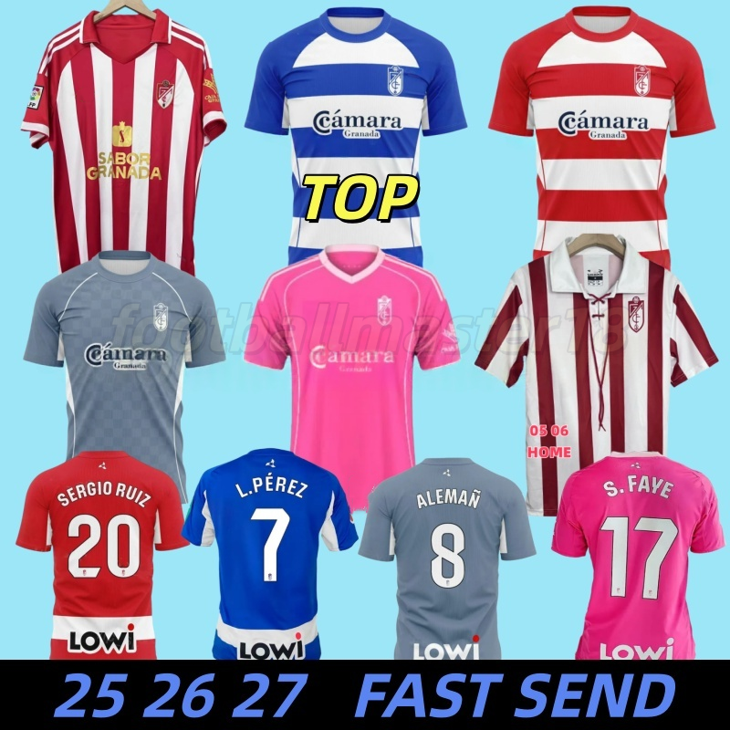 RETRO 25 26 GRANADA CF Soccer Jerseys men kids kit 2025 2026 Ruiz Lama Retro 1997 05 06 Football Shirts