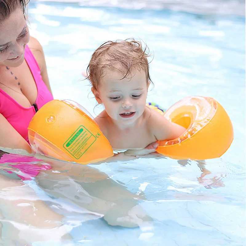 Swimbobo Children Swimming Arm Circle Boys and Girls Swimming Arm Circle Green Orange Thickened Inflatable Water Sleeve Toy Z260328