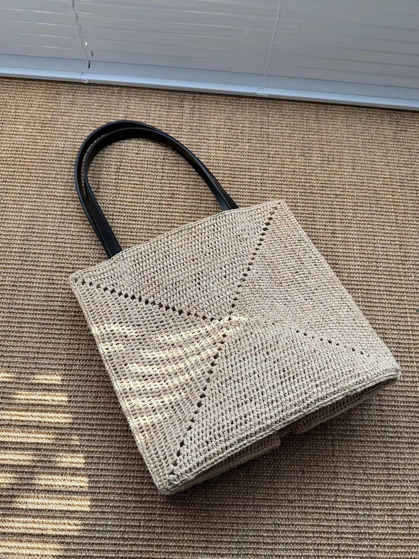 Oversized large Raffia straw tote bag women handmade summer beach woven handbag natrual 2026 spring new C260327