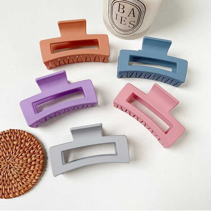 85cm 105cm Large Square Matte Hair Claw Clip Non Slip Solid Color Shark Hair Clip for Women Girls Hair Accessories H260328