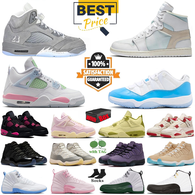 with box Design 4s 5s 11s 12s Basketball Shoes 4s Valentine Day 2026 Black Cat 11s Gamma Blue 5s Wolf Grey White Metallic 12s Taxi Bucks Men Women trainers Sneakers 36-47