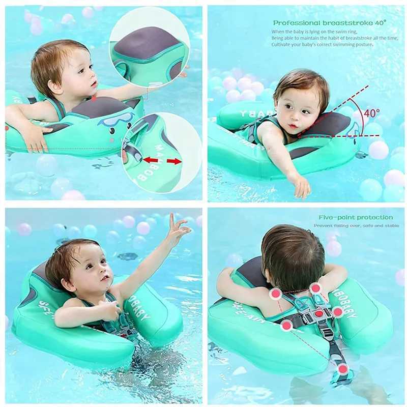 Mambobaby Baby Waist Float Summer Outdoor Floating Ring Float Can Lie Down Solid Non Inflatable Neonatal Toy With Foot Mats Z260328