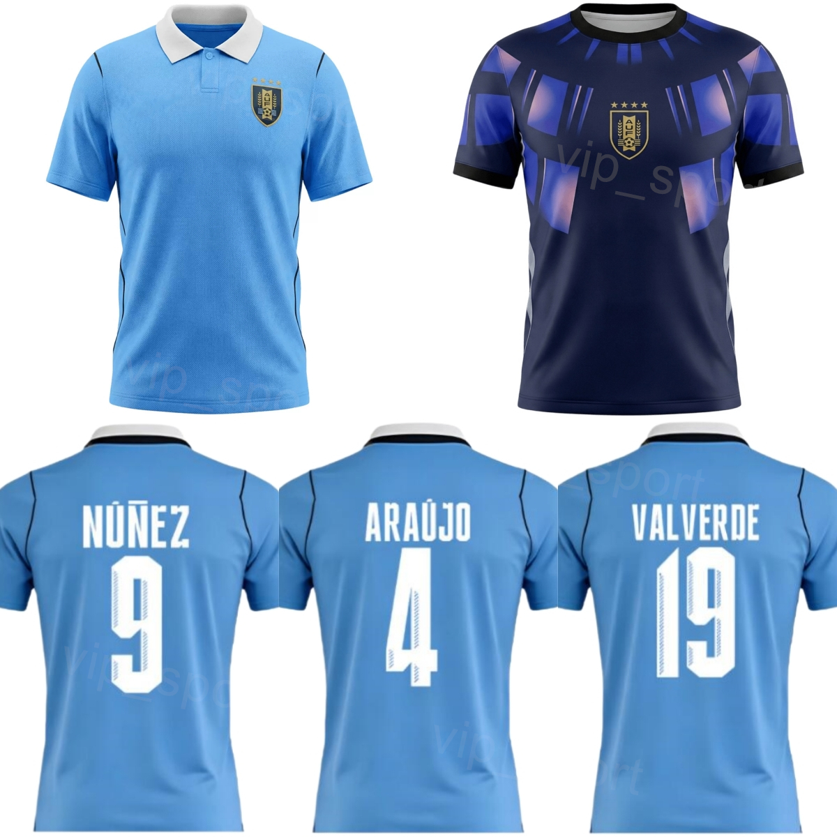 National World Cup 2026 Uruguay Soccer Jerseys Mans 2 Jose Gimenez 4 Ronald Araujo 5 Manuel Ugarte 10 Giorgian de Arrascaeta 6 Rodrigo Bentancur Football Shirt Kits