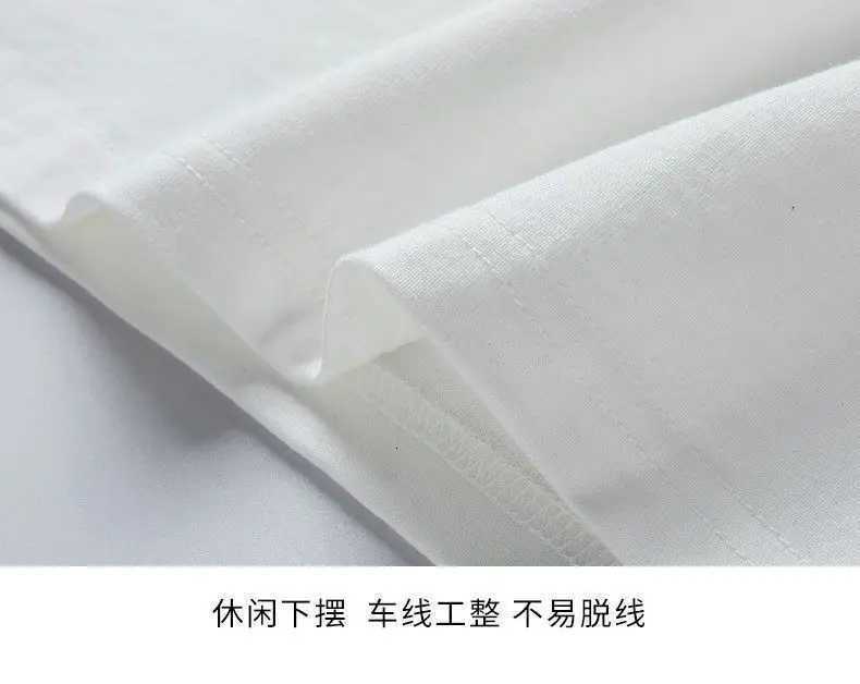 Leaf Printed Short-sleeved T-shirt Mens Summer Loose Round Neck New Casual Versatile Top C260326