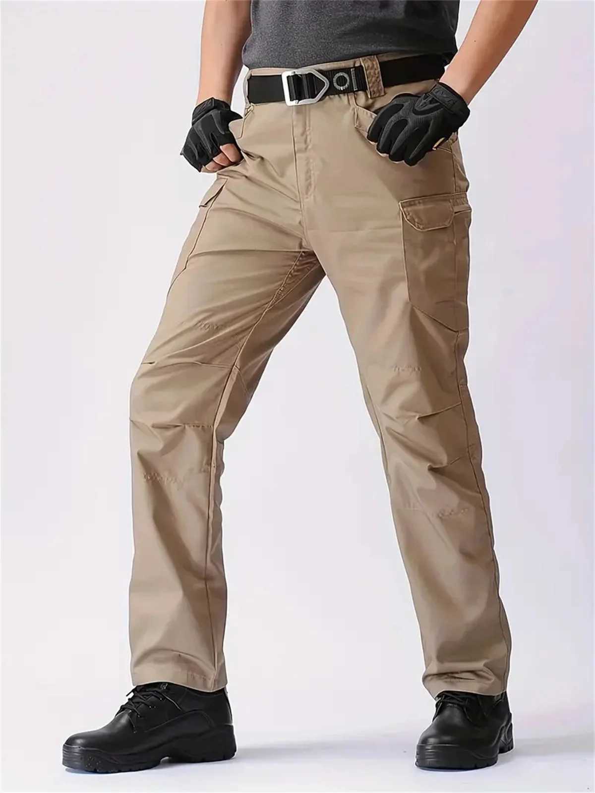 America Plus Size Fishing Suit Tactical Pants Men Camo Pants Plaid Training Suit Pants Combat Work Suit Multi Pocket Pants M260328