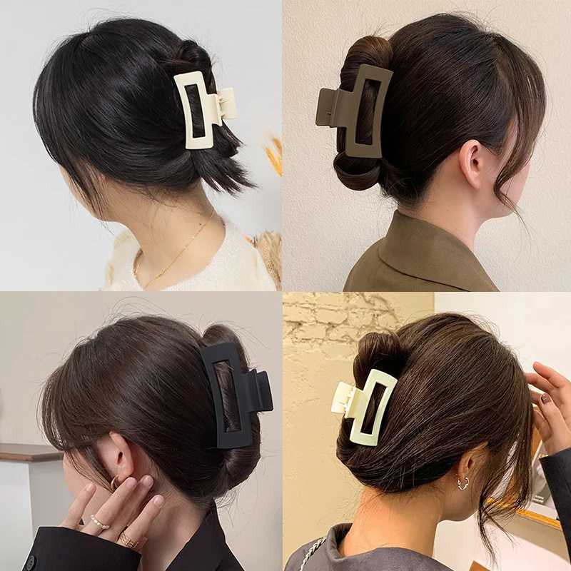 85cm 105cm Large Square Matte Hair Claw Clip Non Slip Solid Color Shark Hair Clip for Women Girls Hair Accessories H260328