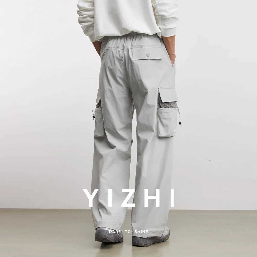 Casual Pants Mens New 2026 Spring Trend Straight Workwear Paratrooper Pants Sports QuiCK-Drying Casual Pants M260328