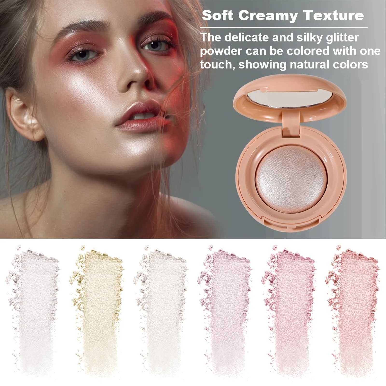 Face Highlighter Palette High Glossy Face Illuminator Palette Natural Glow Finish Pearl Shimmer Smooth Baked Powder H260328