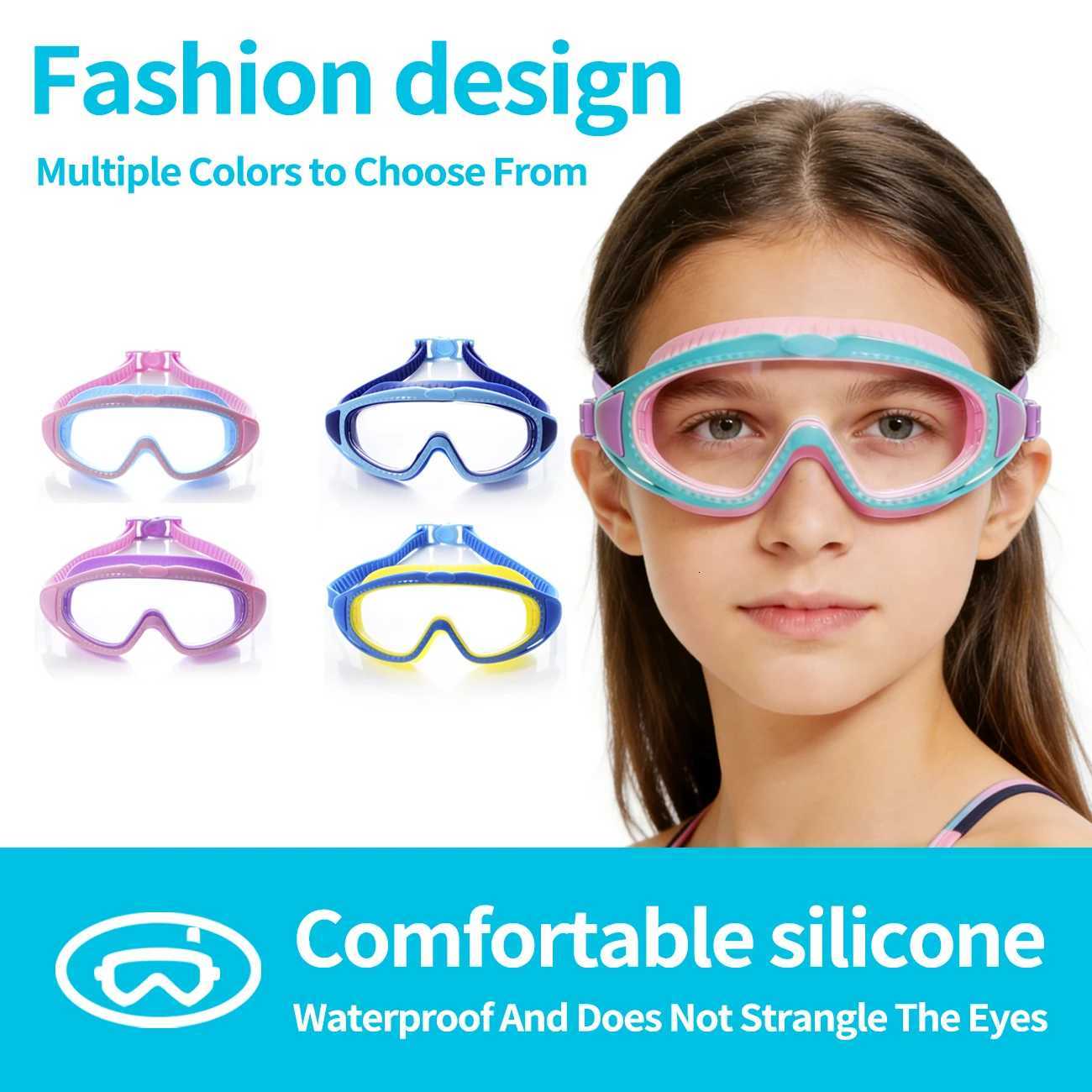 1 Piece of Goggles High-Definition Large Frame Anti-Ultraviolet and Anti-Fog Suitable for Swimming in Swimming Pools Z260328