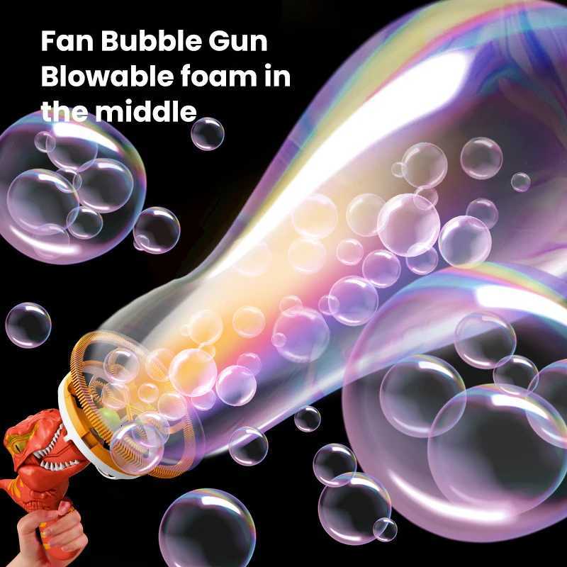 Soap Bubble Gun Dinosaur Electric Blowing Tuba Bubbles Machine Automatic Blower Toys Outdoor Games Party Toy For Kids Boys Gifts Z260328