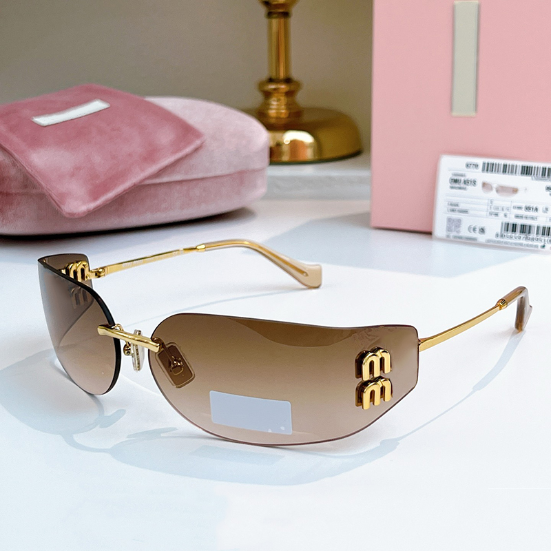 designer sunglasses sunglasses for women designer men sunglasses Frameless lenses with metal lettering Glasses Composite Metal Optical Frame Sunglasses