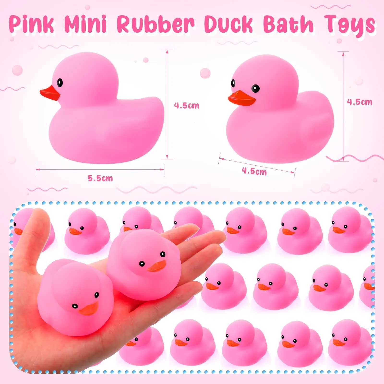 100Pack Mini Rubber Ducky Rubber Duck Bulk Float Duck Baby Bath Toy Shower Birthday Party Favors Gift Z260328