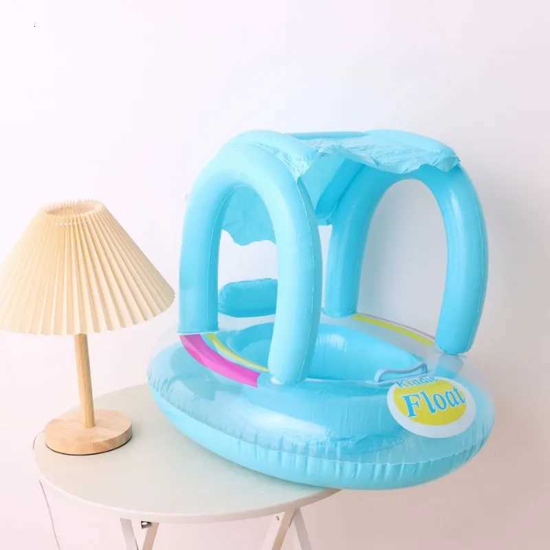 2026 Baby Summer Swimming Ring Inflatable Toys with Handle Outdoor Sunshade Floating Seat Pool Swim Sports Water Toys for Kids Z260328