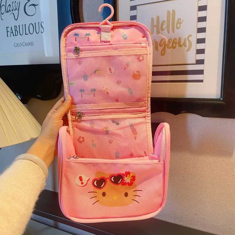 Cartoon Makeup bag Foldable Cosmetic bag Portable Toiletry kit Clutch Bag Travel Makeup organizer Female Bath Washing Pouch D260328