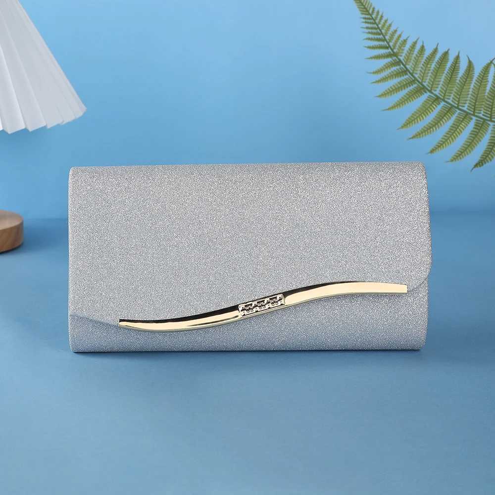 Fashionable Japanese and Korean style ladies metal-edged elegant evening bag with glitter material high-end single-shoulder cr C260327