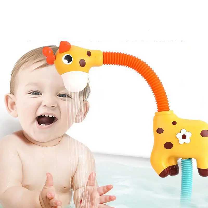 Giraffe Electric Spray Water Squirt Sprinkler Baby Bath Toys Bathtub Shower Pool Bathroom Toy for Infants Babies Toddlers Gifts Z260328
