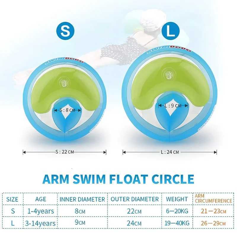 Swimbobo Children Swimming Arm Circle Boys and Girls Swimming Arm Circle Green Orange Thickened Inflatable Water Sleeve Toy Z260328